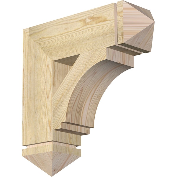 Ekena Millwork Imperial Arts & Crafts Rough Sawn Bracket, Douglas Fir, 6"W x 22"D x 22"H BKT06X22X22IMP03RDF - main